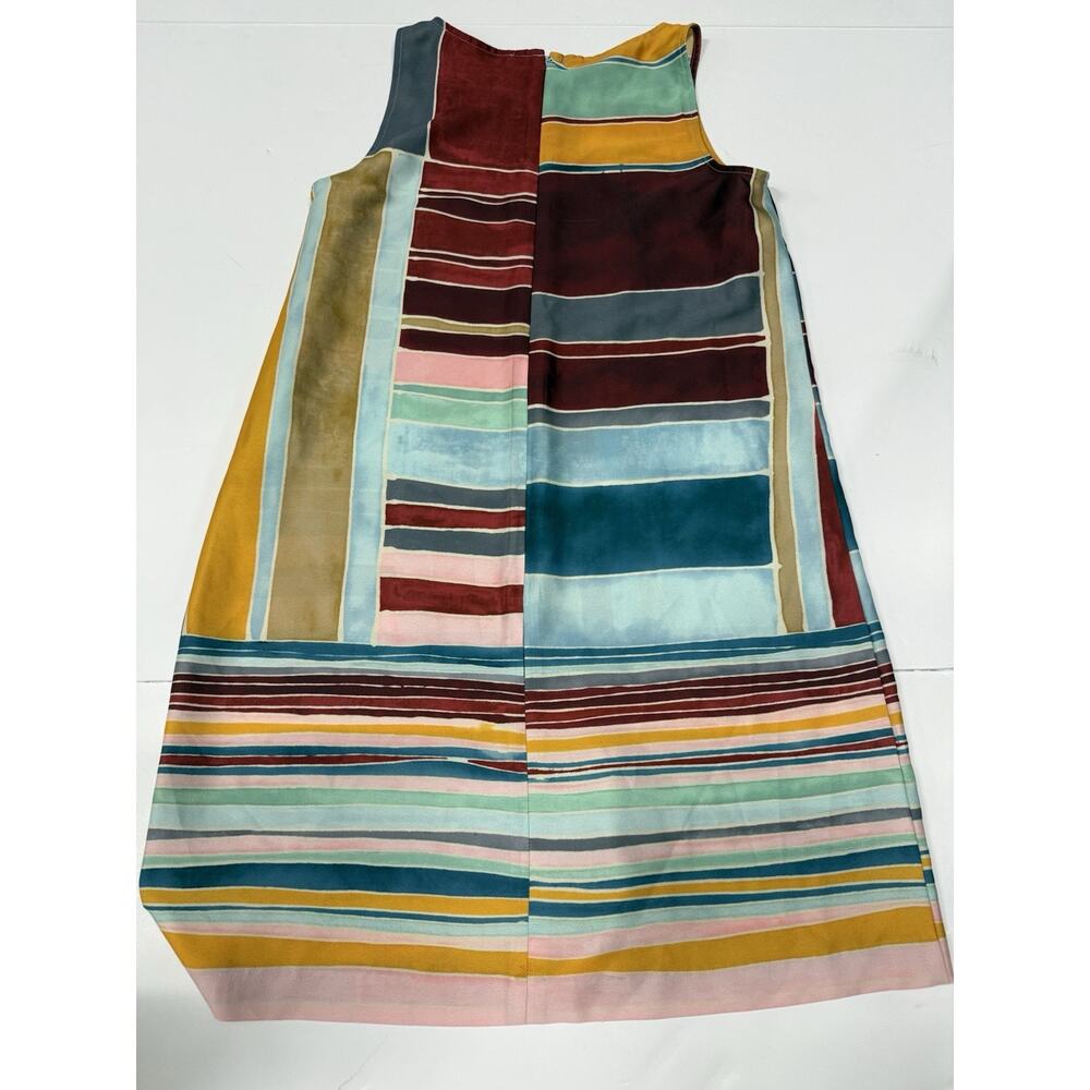Comfy And Unique Dress Multicolored Loft XSP Stripes Satin Feel - Picture 6 of 7